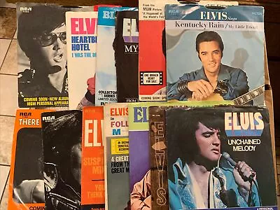 Elvis Presley 45 RPM Vinyl Lot Of 13 Picture Sleeves And 29 Various Other 45s • $65