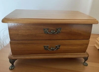 £15 • Buy Vintage Mele Musical Wooden Jewellery Box