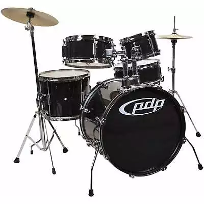 Pacific Drums PDJR18KTCB PDP Junior 5-Piece Drum Set - Black • $499.99