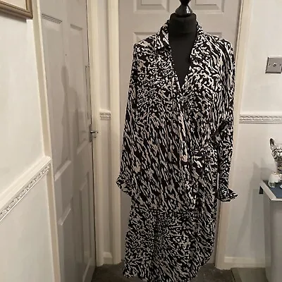 H & M Mama Animal Print Wrap Over Evening Dress Size XL(18ish)) • £6.50