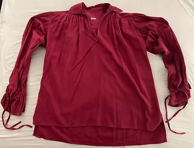Will Turner Pirate Renaissance LS Shirt Red Cuffs Custom Made Brielle's POTC • $39.50