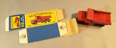 Vintage MATCHBOX  #48 Dodge Dumper Truck & ORIGINAL Box • $5