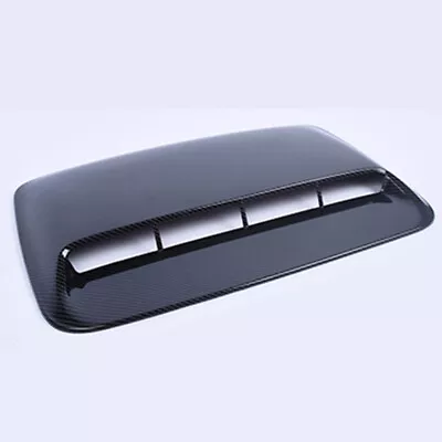 Car Vents Decor Air Flow Intake Hood Scoops Glossy Black Carbon Fiber Look Cover • $33.20