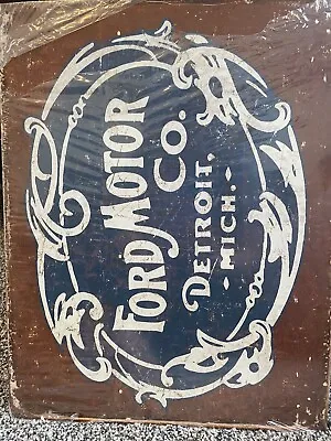Decorative Tin Sign 'Ford Motor Company Detroit ' Size 16  X 12.5  • $11