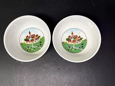 2 Villeroy & Boch China Luxembourg Design Naif 5 1/4  Cereal Bowls • $39.99