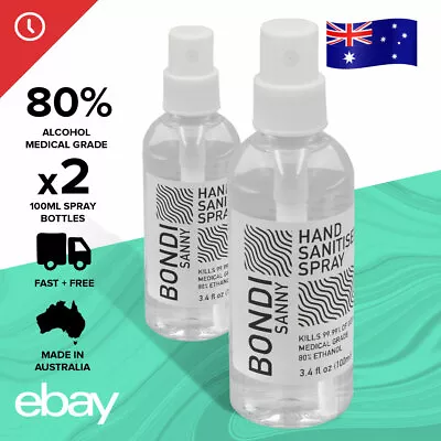 SANNY Travel Hand Sanitiser Spray 80% Ethanol Alcohol Australian Made Sanitizer • $25