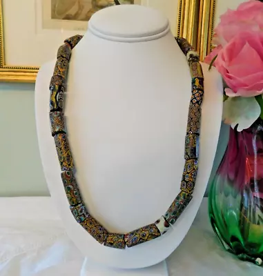 Antique Venetian Millefiori African Trade Beaded Necklace 27 Inch • $99