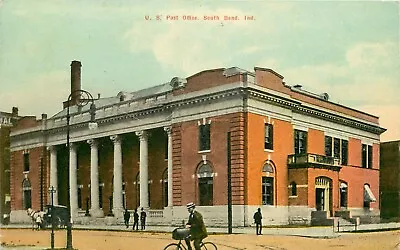 C1910 US Post Office South Bend Indiana Postcard • $9.99