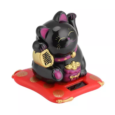 YA Solar Powered Chinese Maneki Neko Lucky Waving Beckoning Fortune Cat Decor DL • $6.79