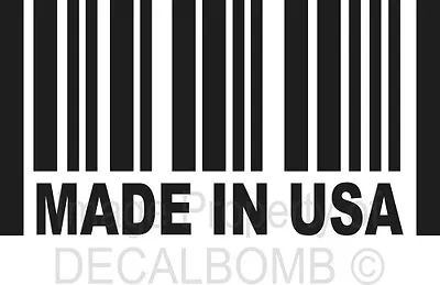 Made In USA Barcode Decal Sticker Oval Viny Rzr Turbo Window Diesel America • $3.99