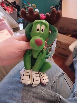 Vintage 1998 K-9 Reindeer Marvin The Martian Dog 7  Plush Stuffed Warner Bros. • $8