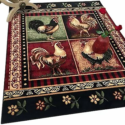 $219.99 • Buy Lodge Rugs Cabin Decor Area Rugs 5x7 Rooster Rug Bohemian Flooring Carpet