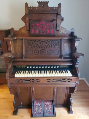 $100 • Buy Antique Newman Brothers Reed Organ, Including Vintage Piano Stool