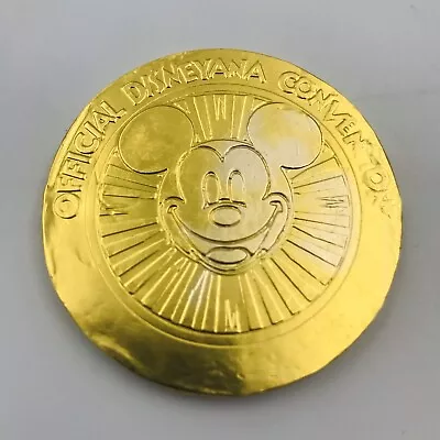 Vintage 1993 Disneyland Official Disneyana Convention Chocolate Gold Coin Scarce • $19.99