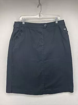 Christopher & Banks Womens Skirt Black 16P Stretch Denim A-Line Ladies • $23.33