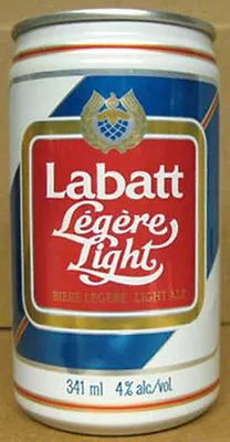 LABATT LEGERE LIGHT BIERE 341ml Beer CAN Montreal CANADA. Light Ale About 1982 • $3.98