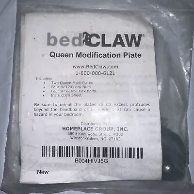 BedCLAW Queen Modification Plate Headboard To Bed Frame Attachment Brackets • $24.99