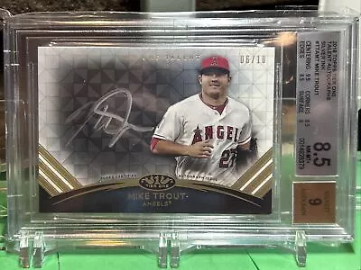 Mike Trout 2018 Topps Tier One On-Card Auto /10 Angels BGS 8.5 Auto 9 • $327.14