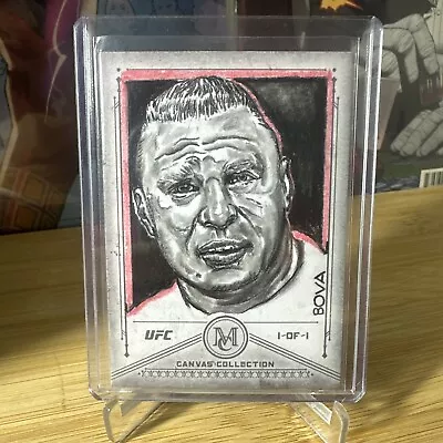 2019 UFC Topps Museum Canvas Collection Brock Lesnar 1-OF-1 Sketch Card Bova! • $500