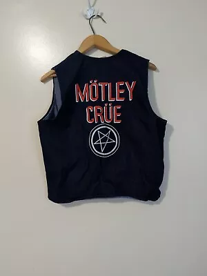 VtG Motley Crue Denim Vest Light Weight Men L S7 • $16.99