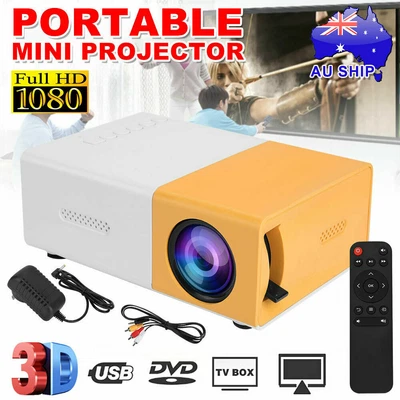 $52.80 • Buy OZ Mini Projector Pocket LED Home Cinema HD 1080P Portable Cinema HDMI USB