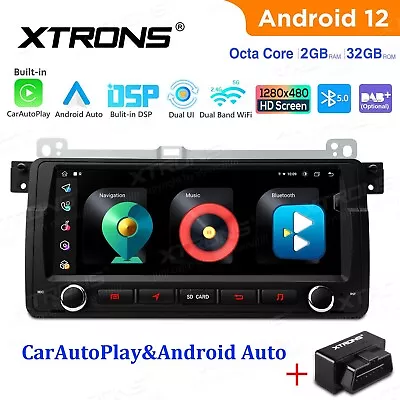 OBD+8.8  Android 12 CarPlay Car Stereo GPS Radio HeadUnit For BMW E46 325 330 M3 • $292.99