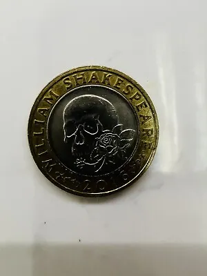 £4.99 • Buy William Shakespeare 2 Pound Coin Skull - Rare Circulated