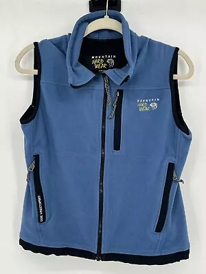 Mountain Hardwear Vest Womens Sz 8 Blue Fleece Gore Windstopper Full Zip • $24.95