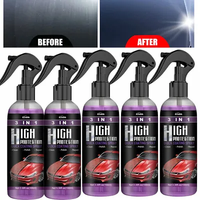 3-in-1 High Protection Quick Car Coat Ceramic Coating Spray Hydrophobic 100ml US • $17.95