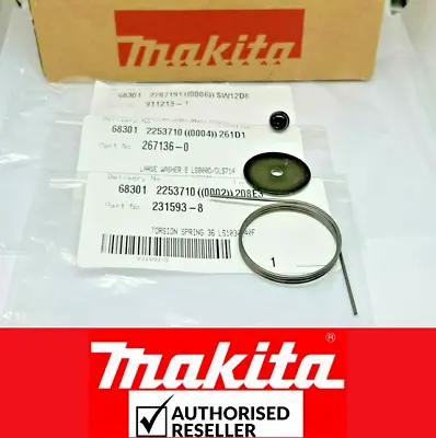 3pcs Xgenuine Makita Safety Guard Repair Torsion Spring + 2pcs Ls1013 Ls1030/40f • £7.86