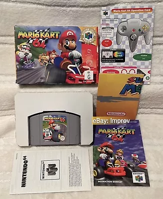 Mario Kart 64 Boxed Pal - N64 Nintendo 64 Genuine Tested&Working Excellent C • $235