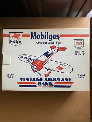 Vintage Mobilgas Collectors Series Die Cast Metal Airplane Bank • $19.99