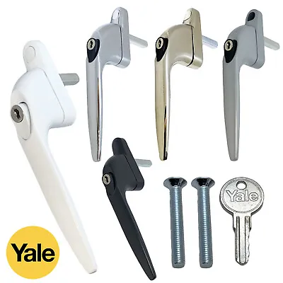 £4.99 • Buy UPVC Yale Universal Window Handle Inline Double Glazing Locking Espag Lock PVC