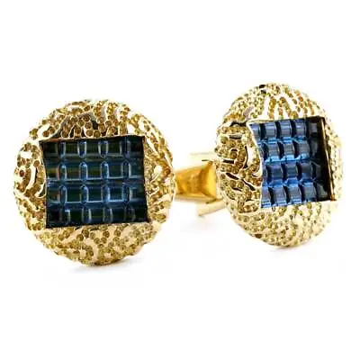 Vintage Lucien Piccard Cuff-links In 14k Yellow Gold • $2400