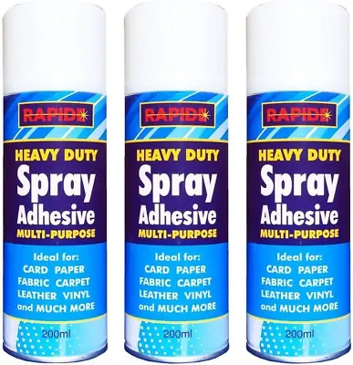 2X 300Ml Heavy Duty Glue Spray Adhesive Card Paper Carpet Leather Vinyl Fabric 2 • £10.59