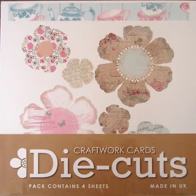 Afternoon Tea Die-cut Flowers - Craftwork Cards • £2.59