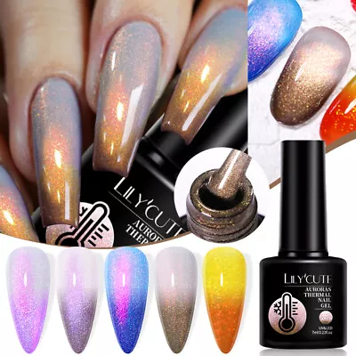 LILYCUTE Thermal Gel Nail Polish Ombre 3-layers Colour Changing Shiny UV/LED • $3.65