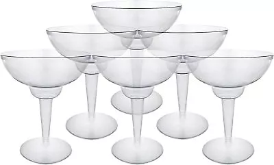 10 Clear Hard Plastic Margarita Cocktail Glasses For Parties - 360ml • £10.99