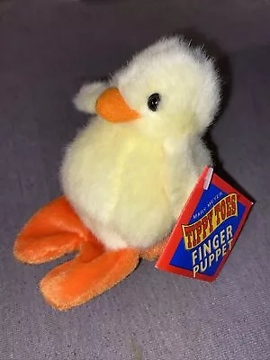 Mary Meyer CUTE YELLOW & ORANGE DUCK FINGER PUPPET Plush New Dunker Easter • $12.99