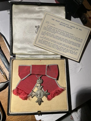£195 • Buy Ladies Cased MBE Medal Member Of Order Of The British Empire