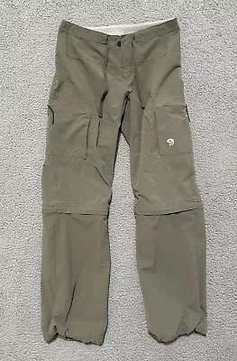 Mountain Hardwear Convertible Pants Women's Size 6 Green Zip Off Shorts Outdoor • $24.99