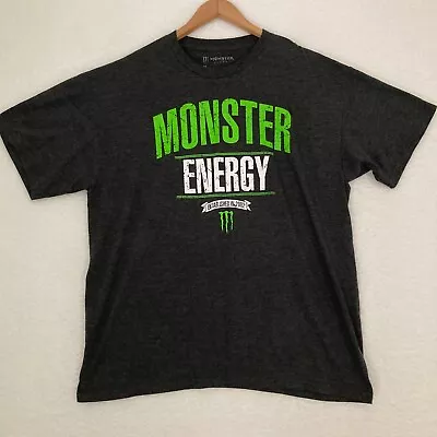 Monster Energy Shirt Men XL Crew Neck Short Sleeve Drink Logo Spellout Promo Tee • $17.97