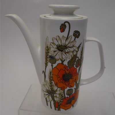£7.99 • Buy Vintage J & G Meakin Studio Coffee Pot With Poppies
