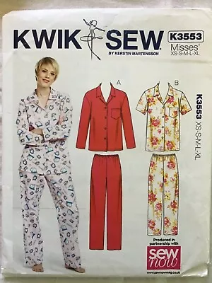 Sewing Pattern By Kwik Sew No K3553 Pyjamas Misses XS To XL • $6.75