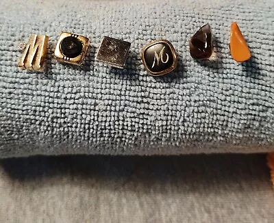 Lot Of 6 Vintage Tie Pins WITH CHAINS All Different SEE PHOTOS  FREE SHIPPING • $49.91