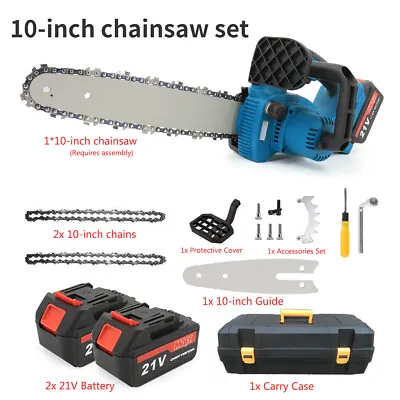 4 -10  Brushless Cordless Chainsaw Powerful Wood Cutter Saw Batteries For Makita • £49.99