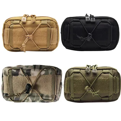 Tactical Molle Horizontal Admin Pouch Compact 1000D Utility EDC Tool Bag • $13.96