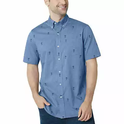 Chaps Men’s Short Sleeve Woven Shirt Left Chest Pocket C43 • $14.36