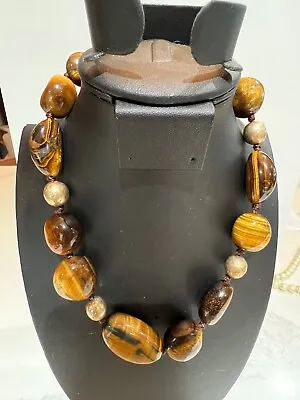 Ralph Loren Tiger Eye Vintage Necklace  .Runway.  Camera Doesn't Do It Justice. • $120