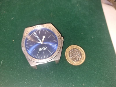 £10 • Buy Blue Stainless Steel Hugo Boss Watch Needs Battery 